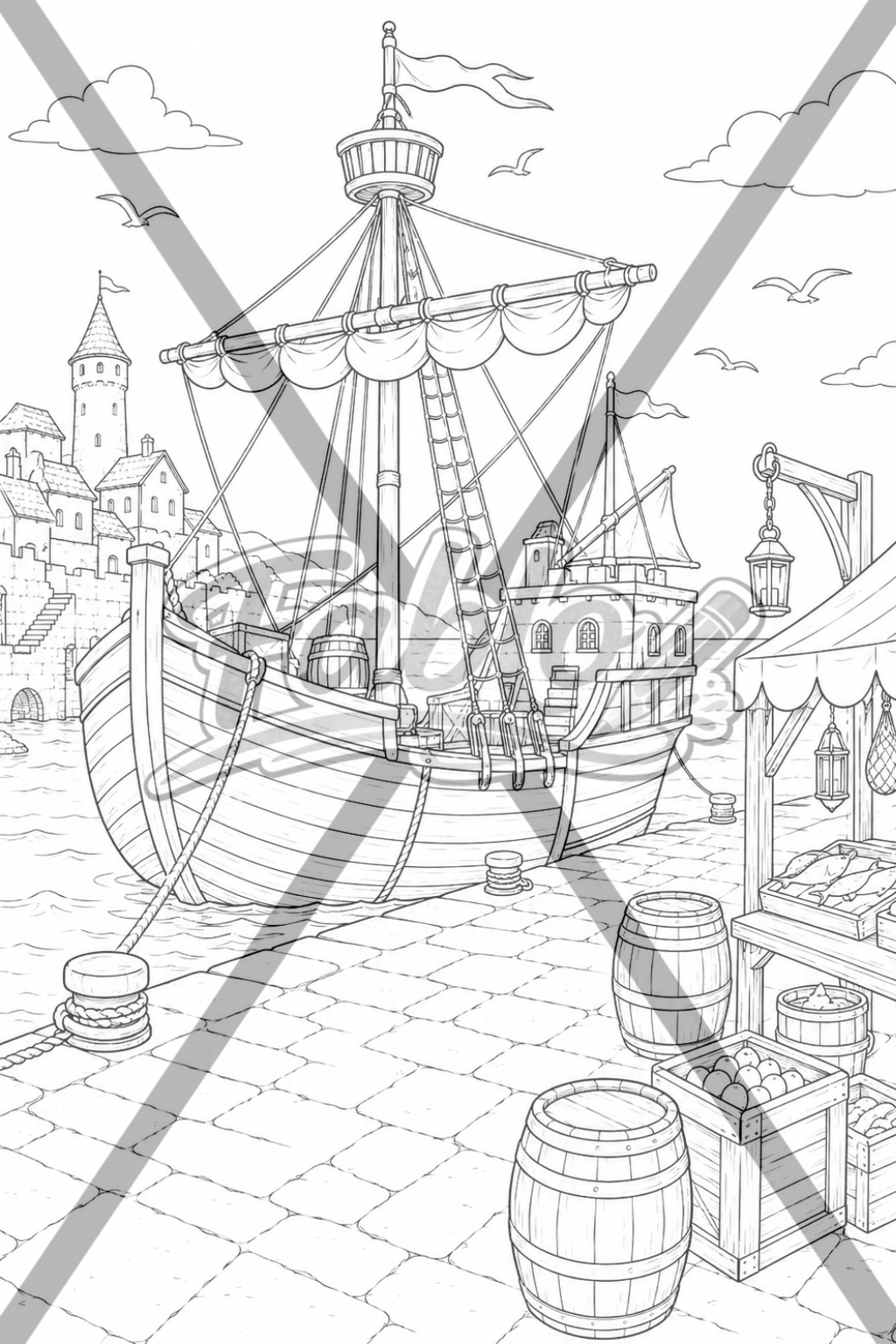 Medieval Kingdoms, Digital Coloring Book - Advanced