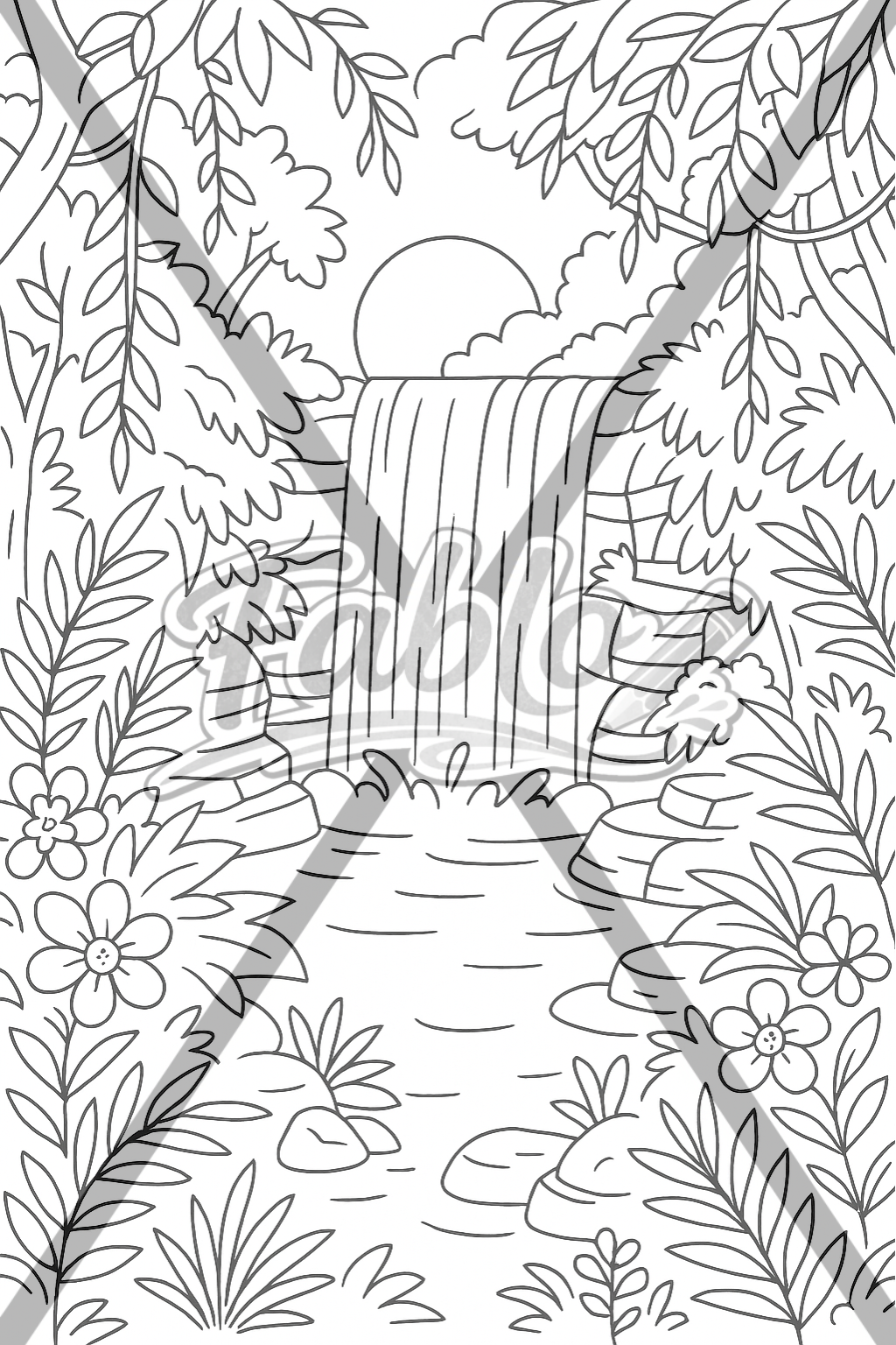Nature, Digital Coloring Book - Medium
