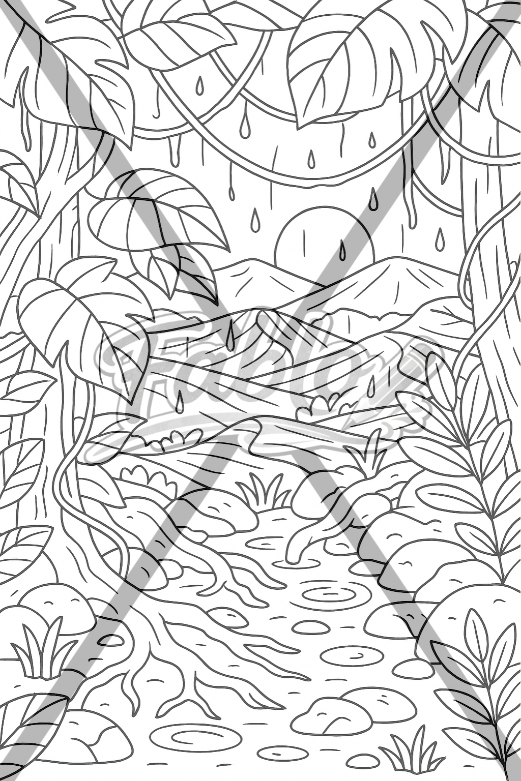 Nature, Digital Coloring Book - Medium