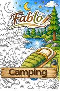 Camping, Digital Coloring Book - Beginner