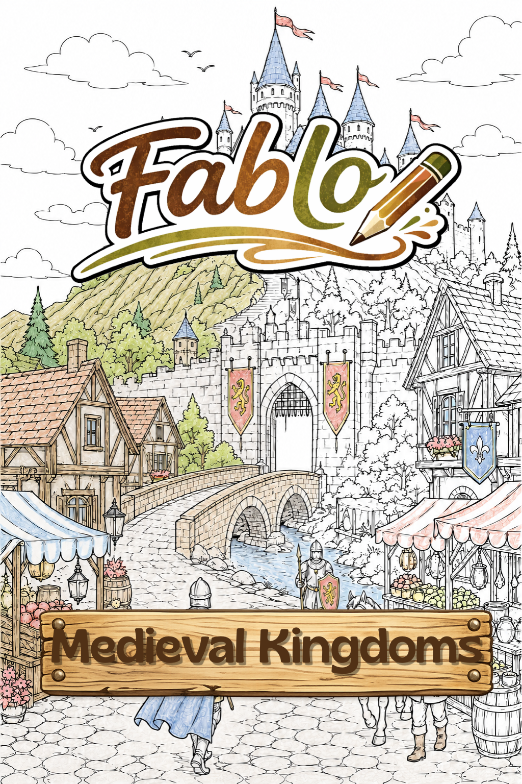 Medieval Kingdoms, Digital Coloring Book - Advanced