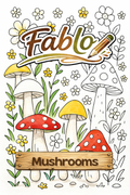 Mushrooms, Digital Coloring Book - Medium